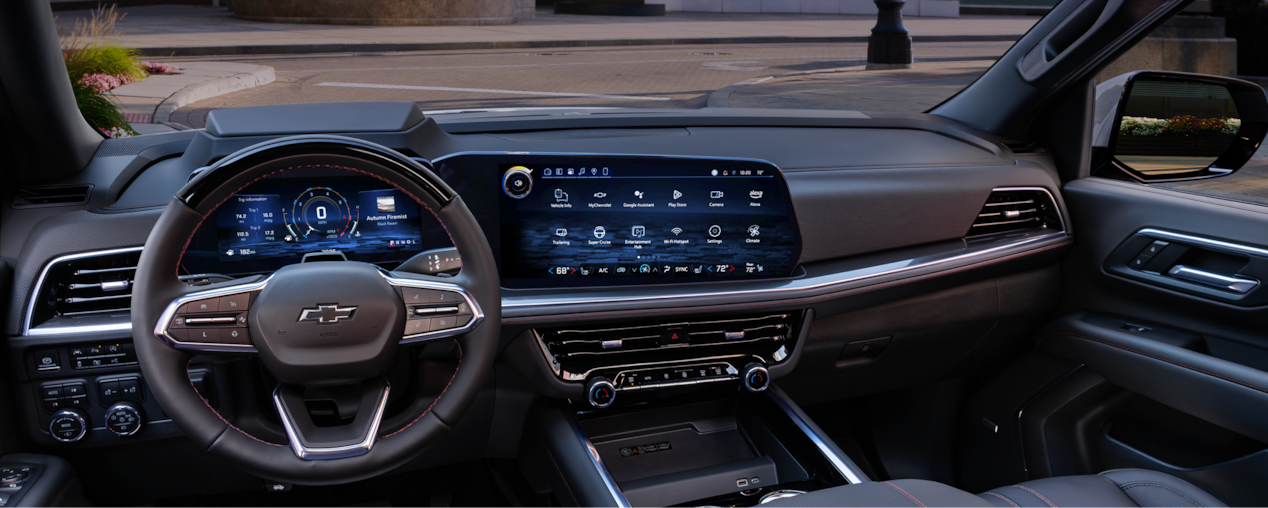 Interior Dashboard Technology Display Inside a Chevy Vehicle