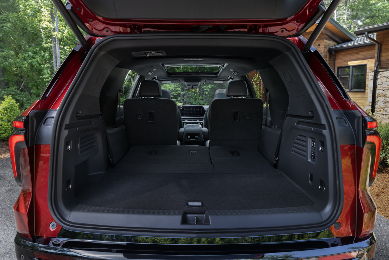 2024 Chevy Traverse Interior Trunk Cargo Dimensions With Second And Third Row Seating Folded Down