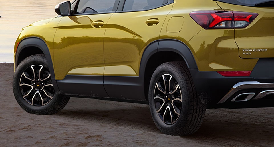 Closeup of Wheels on a Chevy SUV