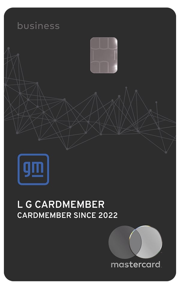 GM Business Card Used to Earn or Redeem Points 