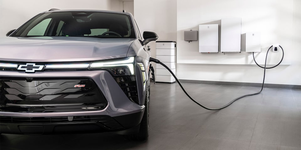 Equinox EV charging in home garage