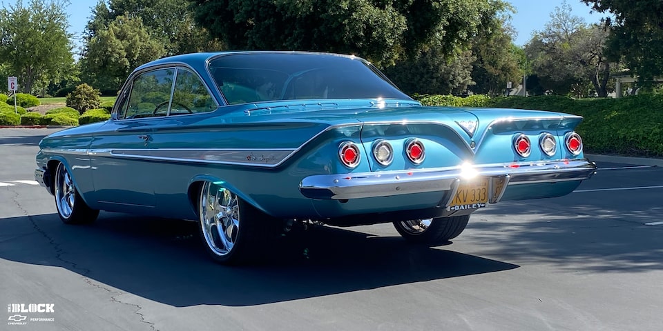 Rear Side View of a Restored 1961 Chevrolet Impala