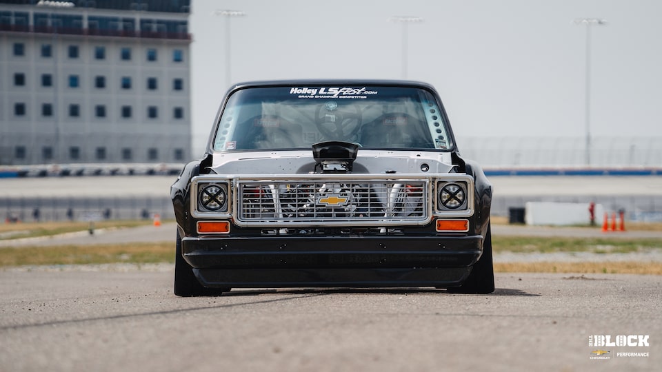 Close-up Front View of Mike Maciejack’s 1987 Chevrolet R10 Truck