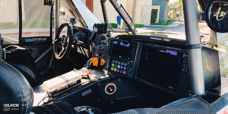 A look inside the cockpit of Coastal Racing’s 6100 truck. Jake Velasco Race Prep maintains the teams’ vehicles.