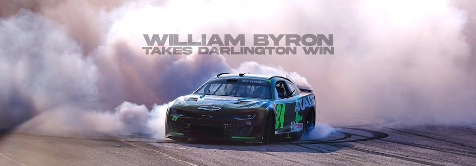 william byron takes darlington win